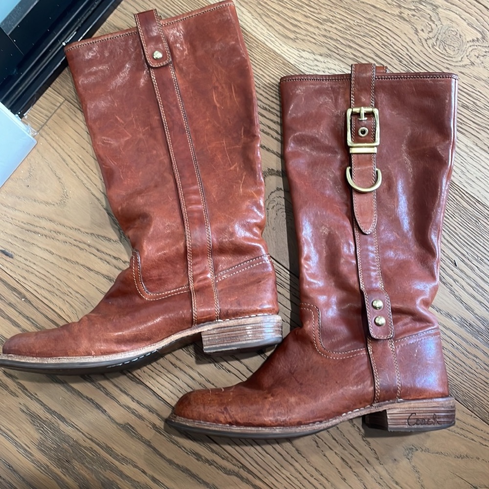 Coach Weslyn Leather Boots